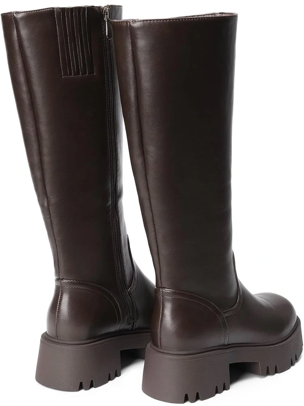 Women’s Chunky Platform Boots - Dark Brown